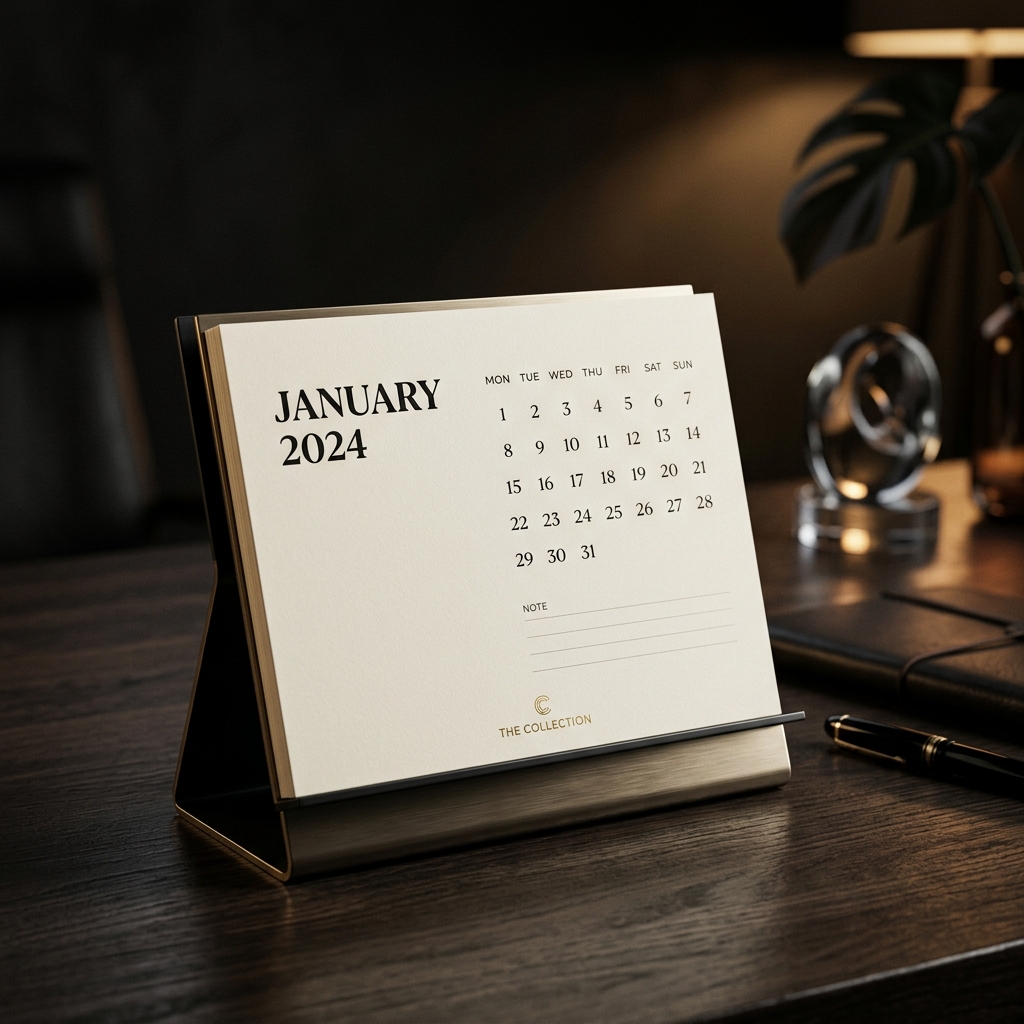Minimalist Aesthetic Table Calendar