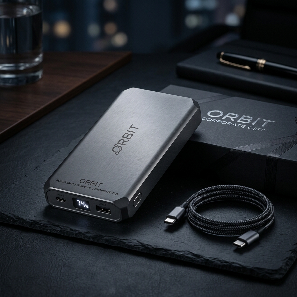 Sleek Metallic High-Capacity Power Bank