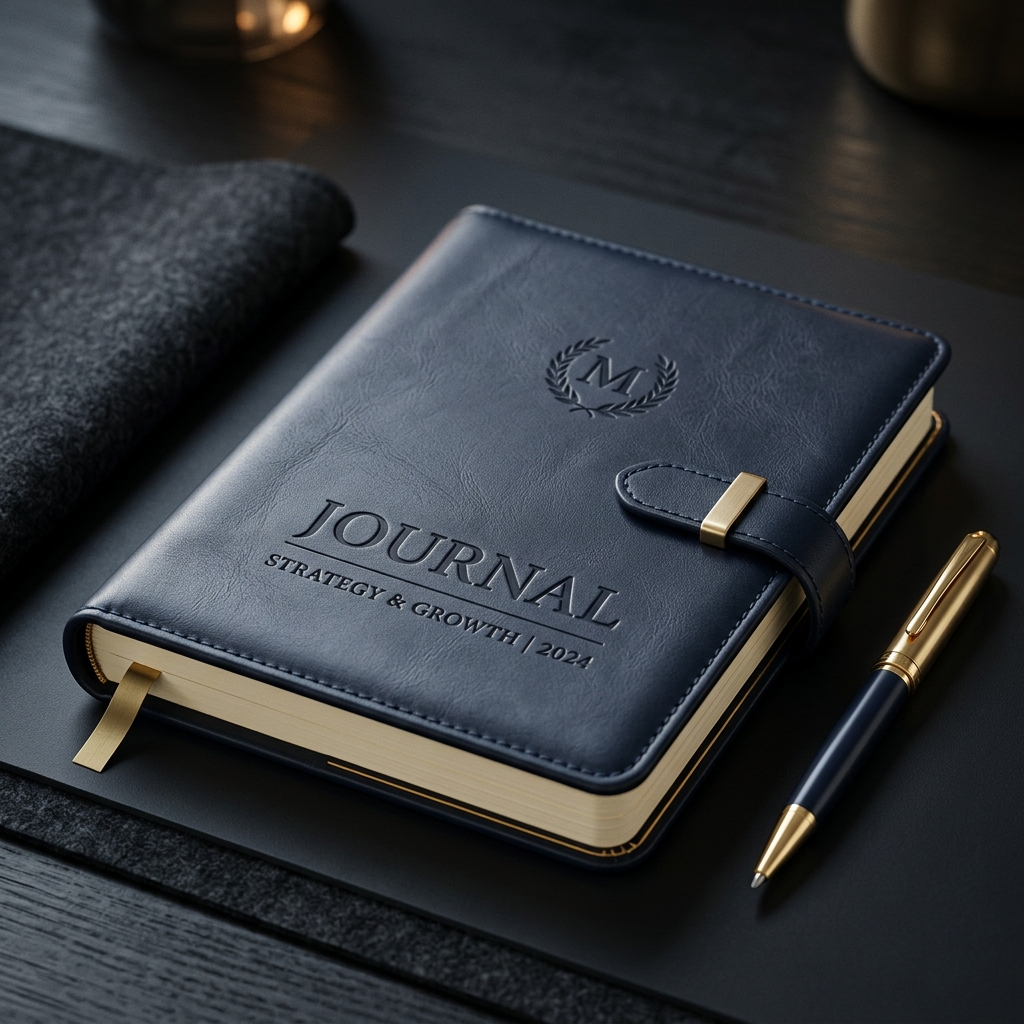 Elegant Leather-Bound Diary Notebook